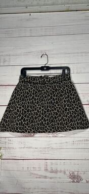 B.P. Collection Cheetah Mini Skater Skirt Medium